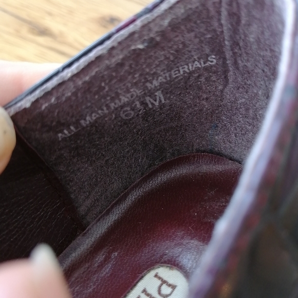 Vintage burgundy square toe heels - Picture 6 of 6